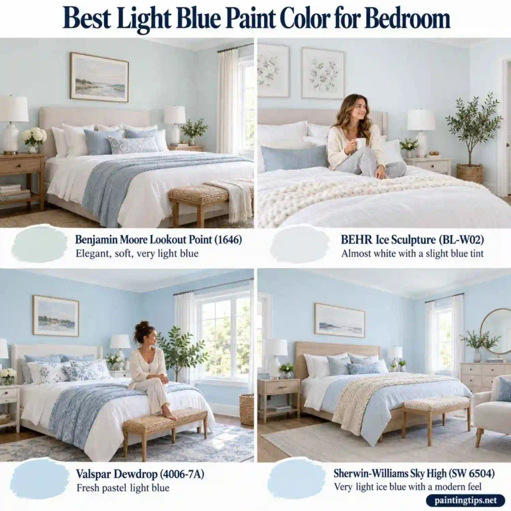 Best light blue paint colors for bedroom.