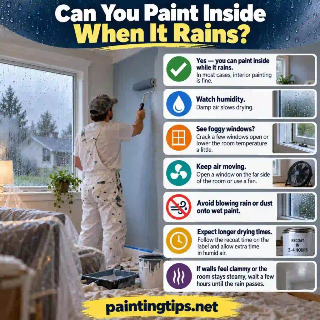 Can you paint inside when it rains.