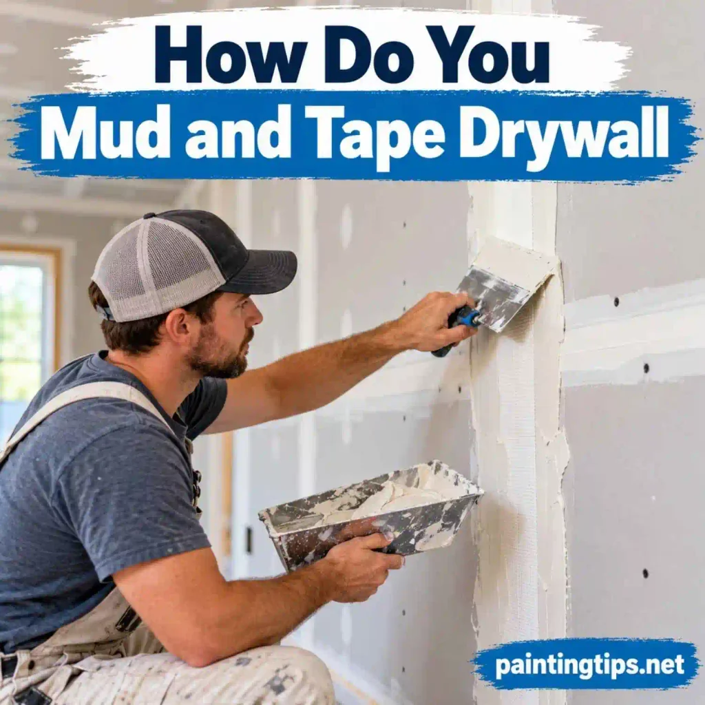 How do you mud and tape drywall?
