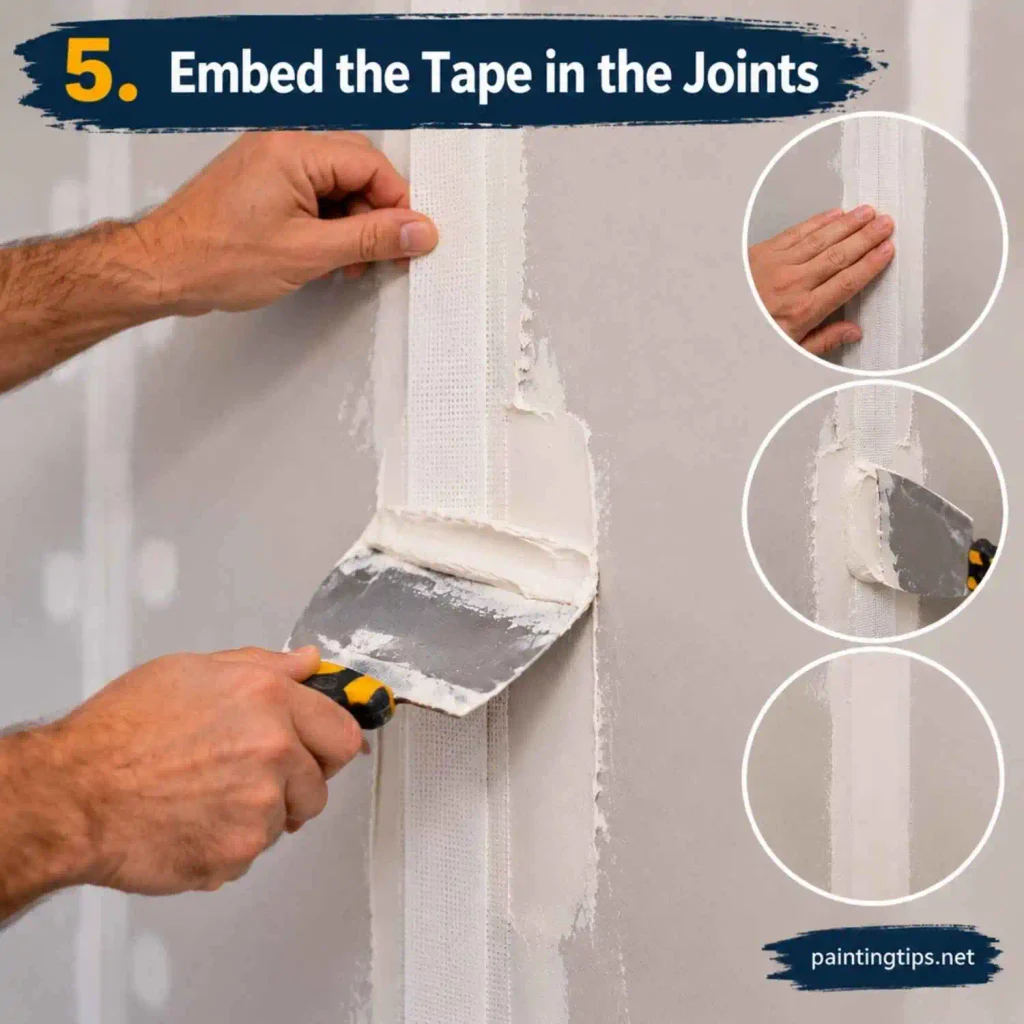 How do you mud drywall step 5