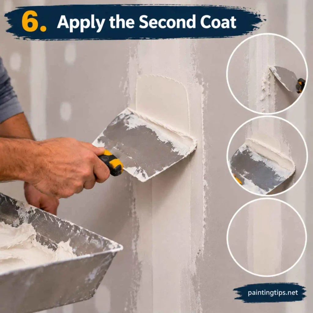How do you mud drywall step 6