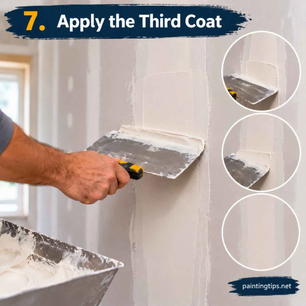 How do you mud drywall step 7