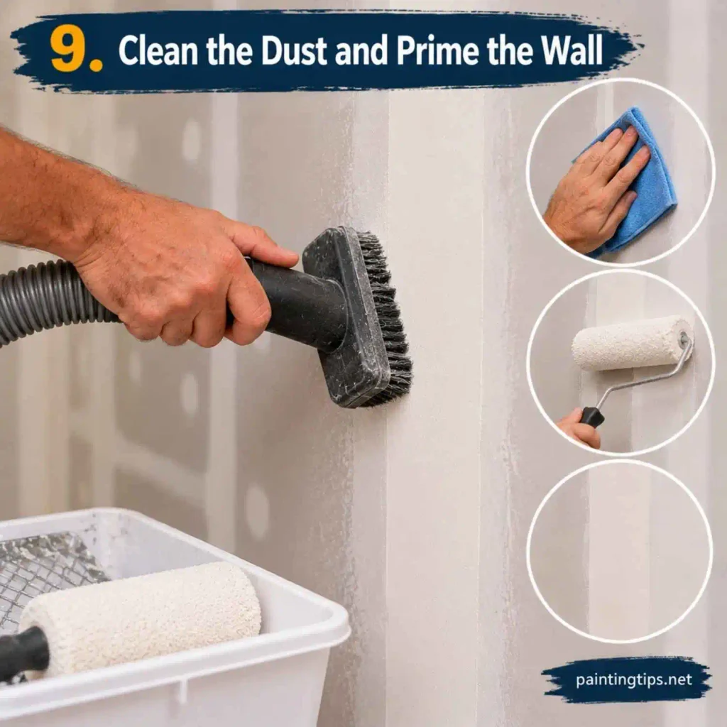 How do you mud drywall step 9