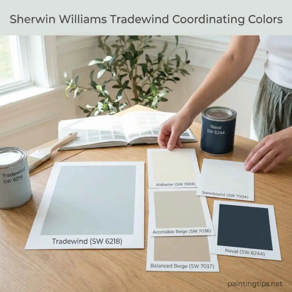 Sherwin williams tradewind coordinating colors.