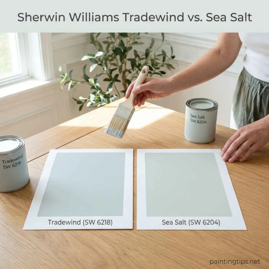 Sherwin williams tradewind vs sea salt.