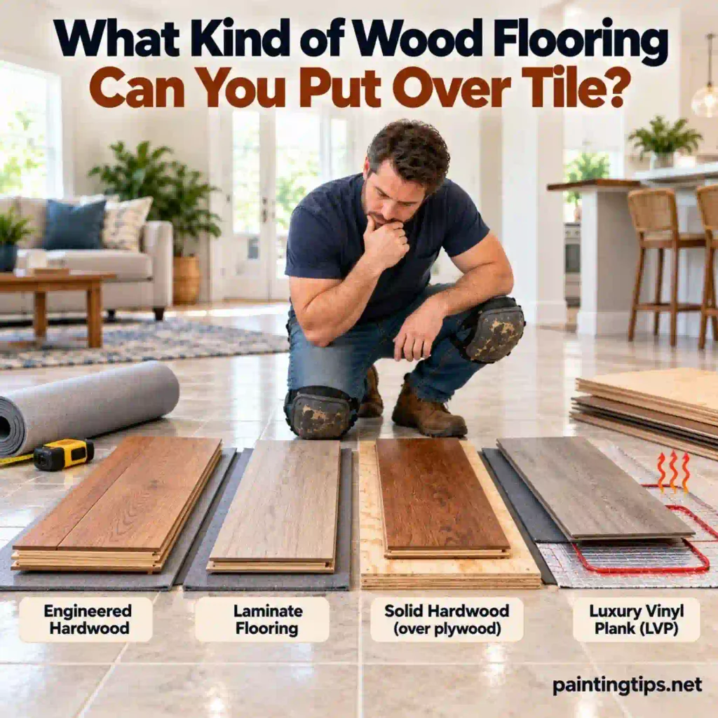 What kind of wood flooring can you put over tile?